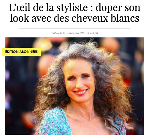 Doper son look avec des cheveux blancs