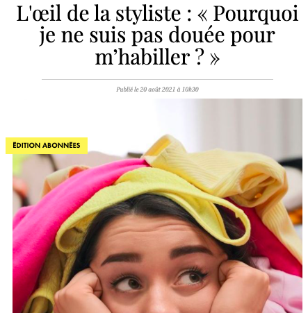 pourquoi je ne suis pas douee pour m'habiller