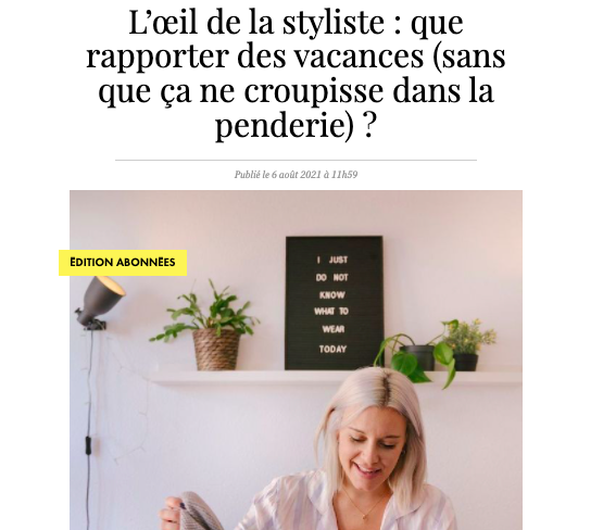 que rapporter des vacances (sans que ça ne croupisse dans la penderie) ?