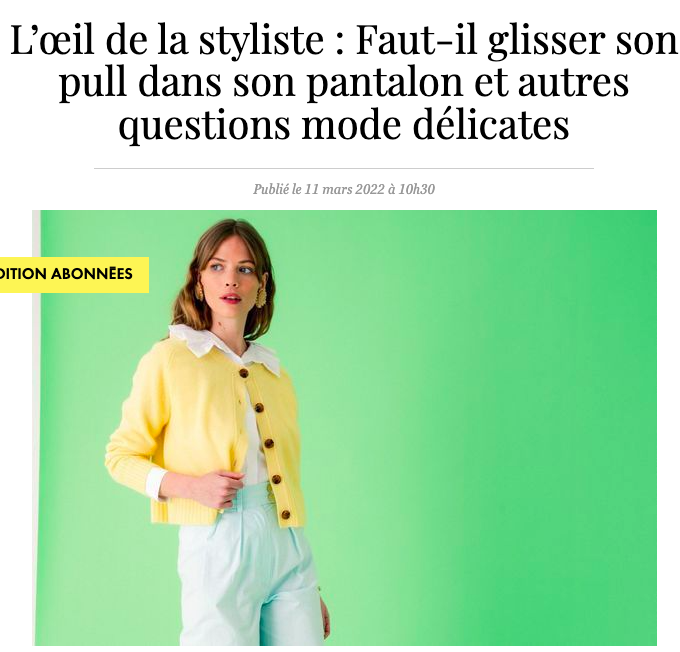 Faut-il glisser son pull dans son pantalon