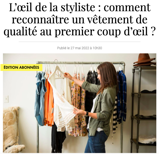 reconnaitre un vetement de qualite