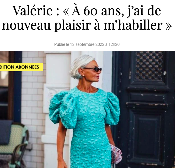 joie de s'habiller à 60 ans