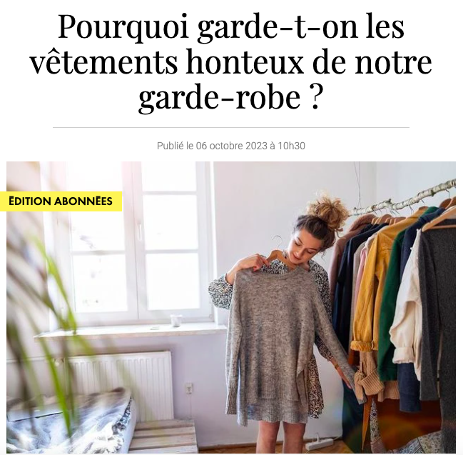 Pourquoi garde-t-on les vetements honteux