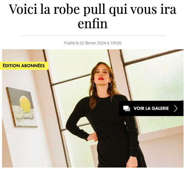 la robe pull qui vous va