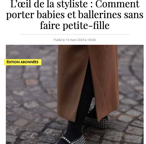 Porter des ballerines sans faire fillette