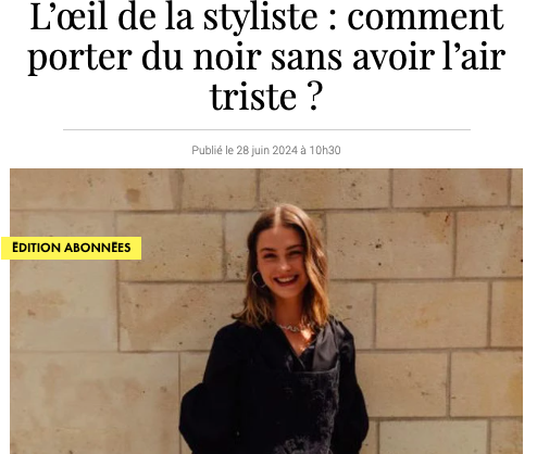 Porter du noir sans avoir l'air triste