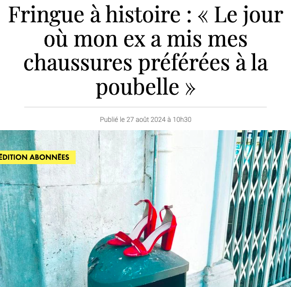 mon ex a jeté mes chaussures
