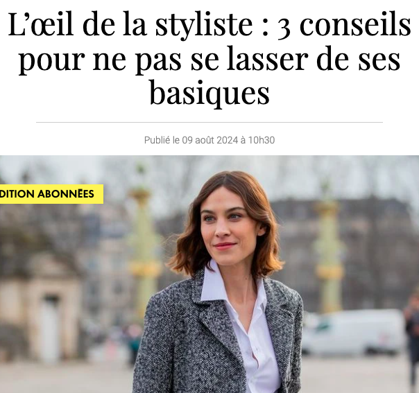 ne pas se lasser de ses basiques