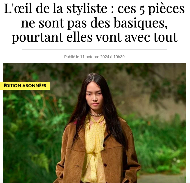 ces pièces qui ne sont pas des basiques mais vont avec tout