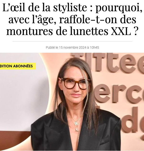 Porter des lunettes XXL avec l'age