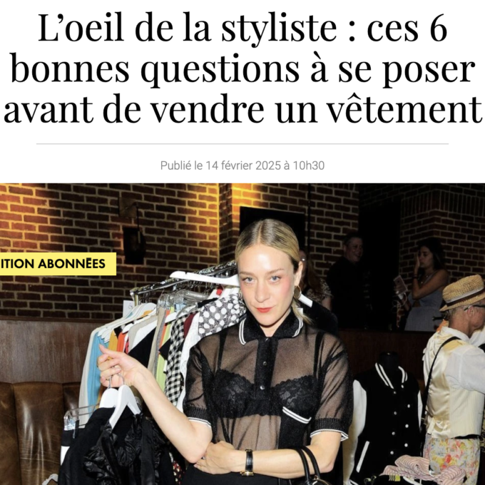 avant de vendre un vetement