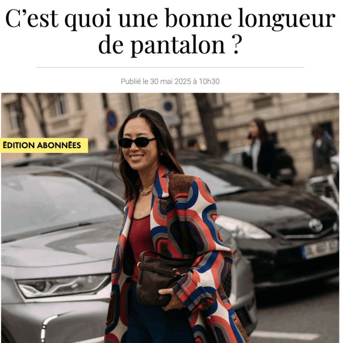 bonne longueur pantalon