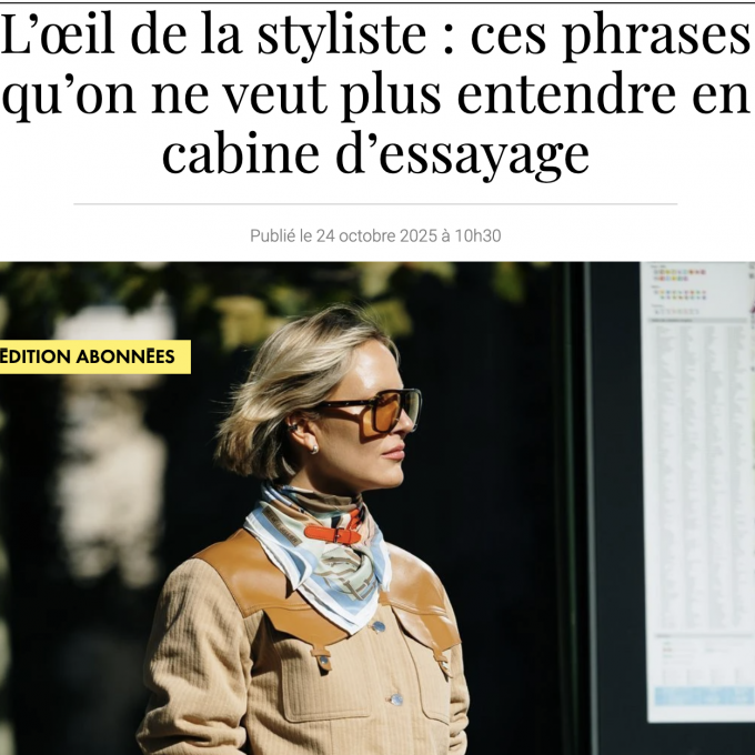 entendu en cabine d'essayage