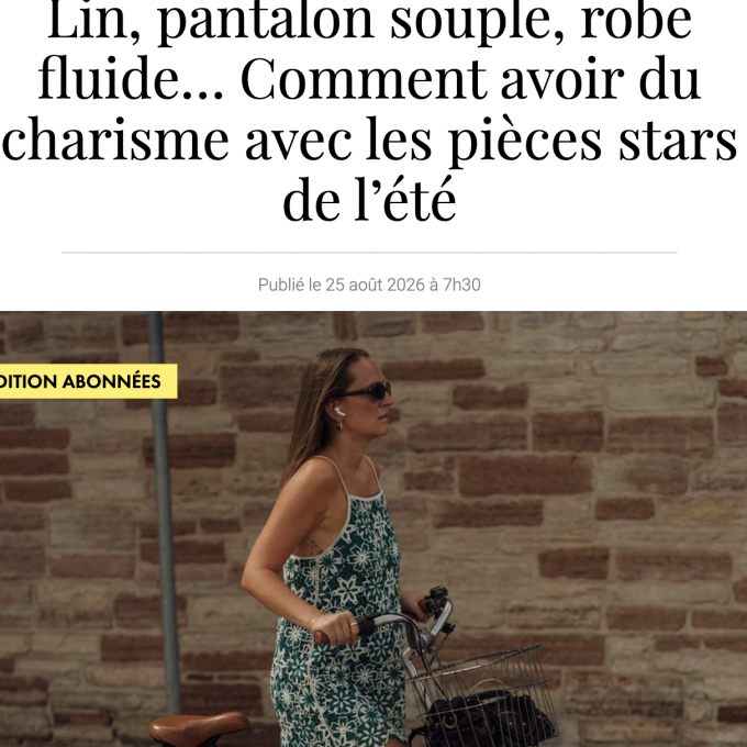 mode du charisme en été